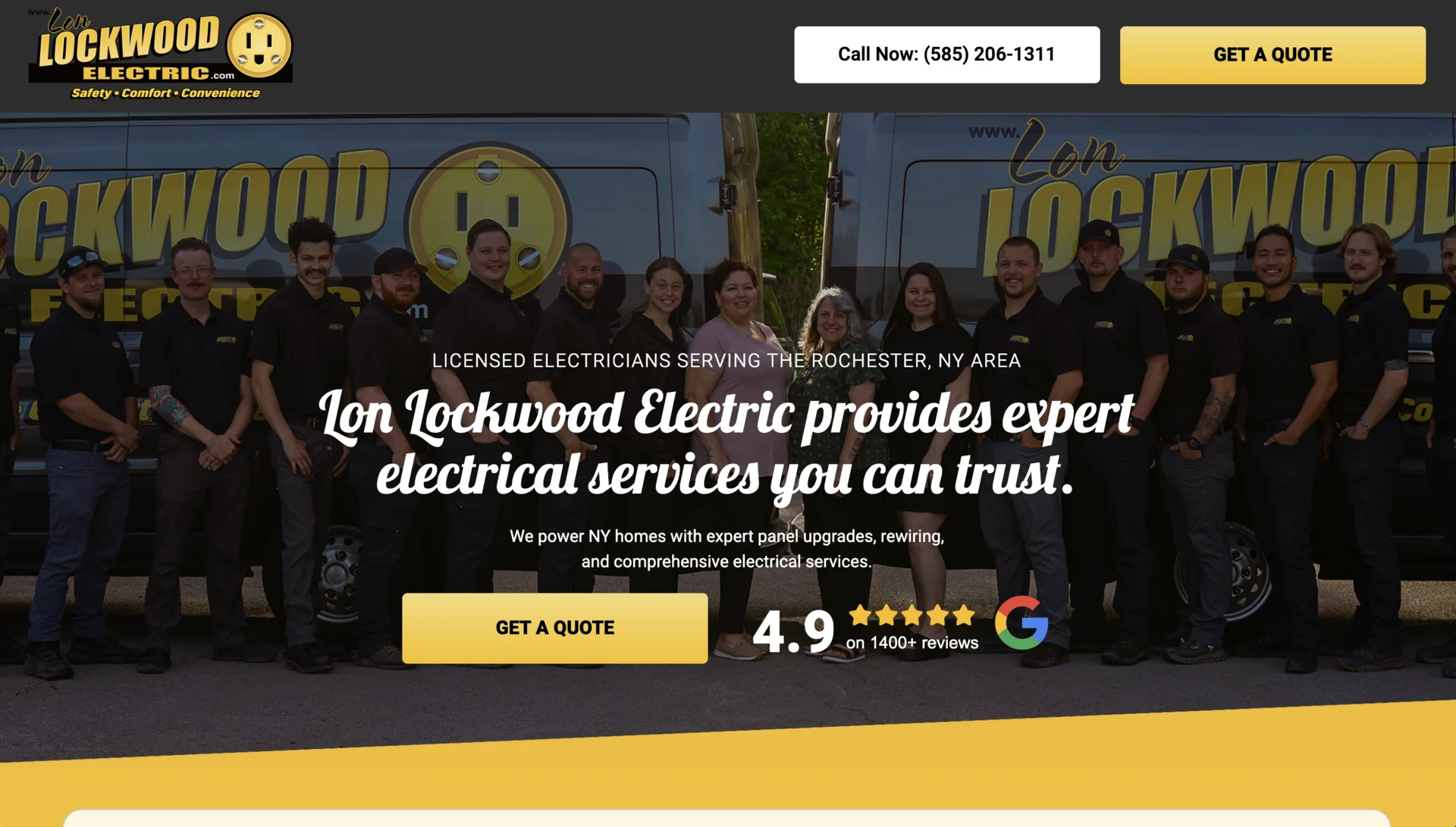 Lon Lockwood Electric conversion-focused landing page
